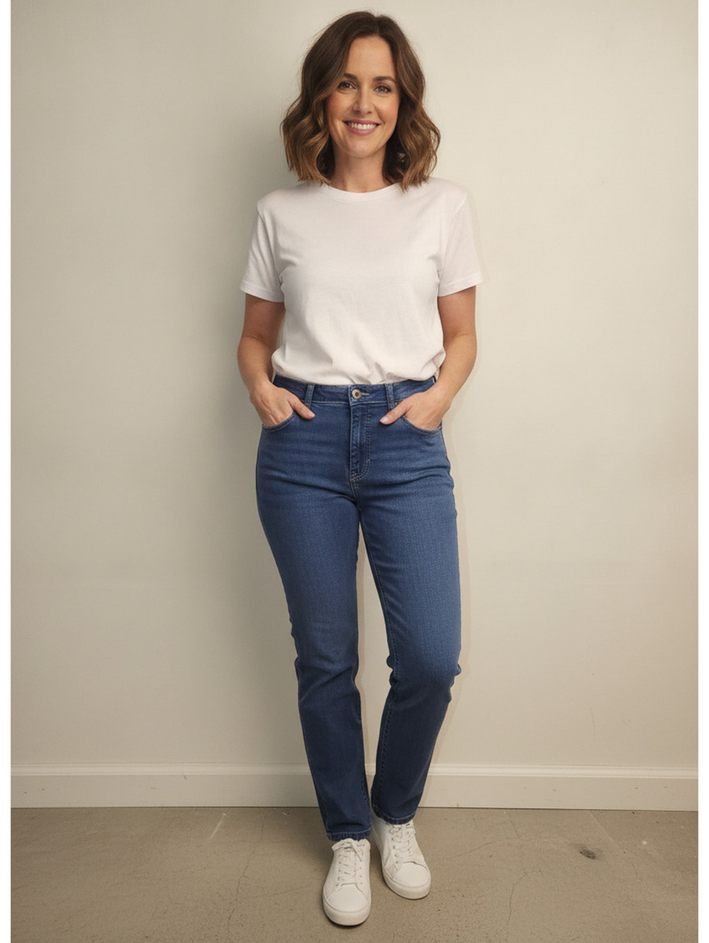 Northern Reflections Blue Jeans Size 8 Ankle Straight Leg Mid Rise Denim